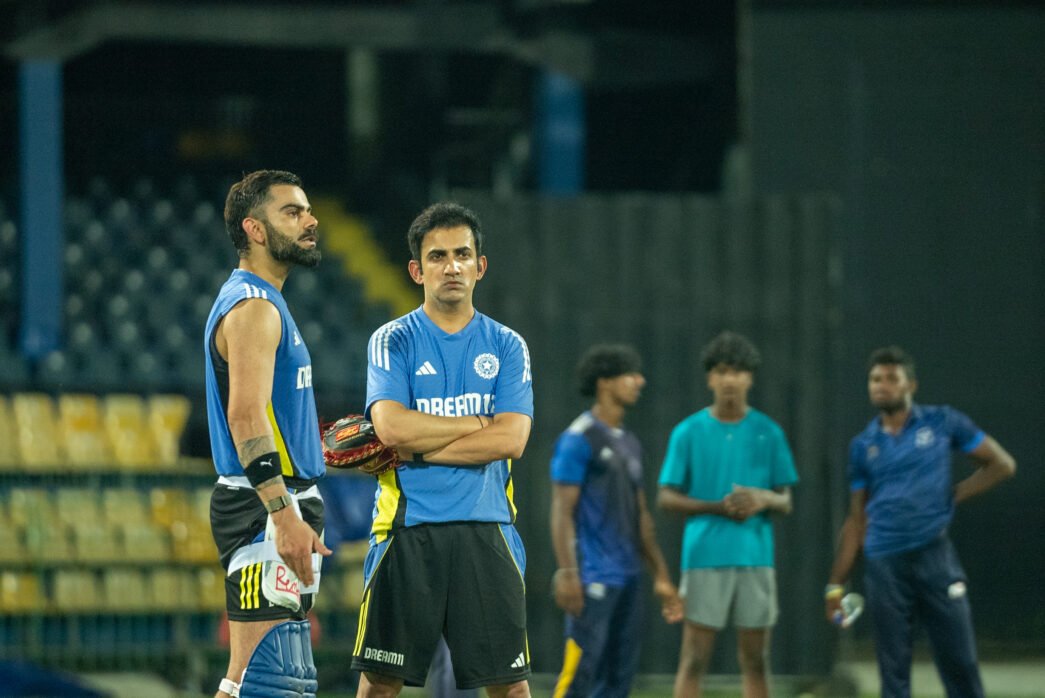 Gambhir seen with Virat Kohli after successful T20I series win against Sri Lanka