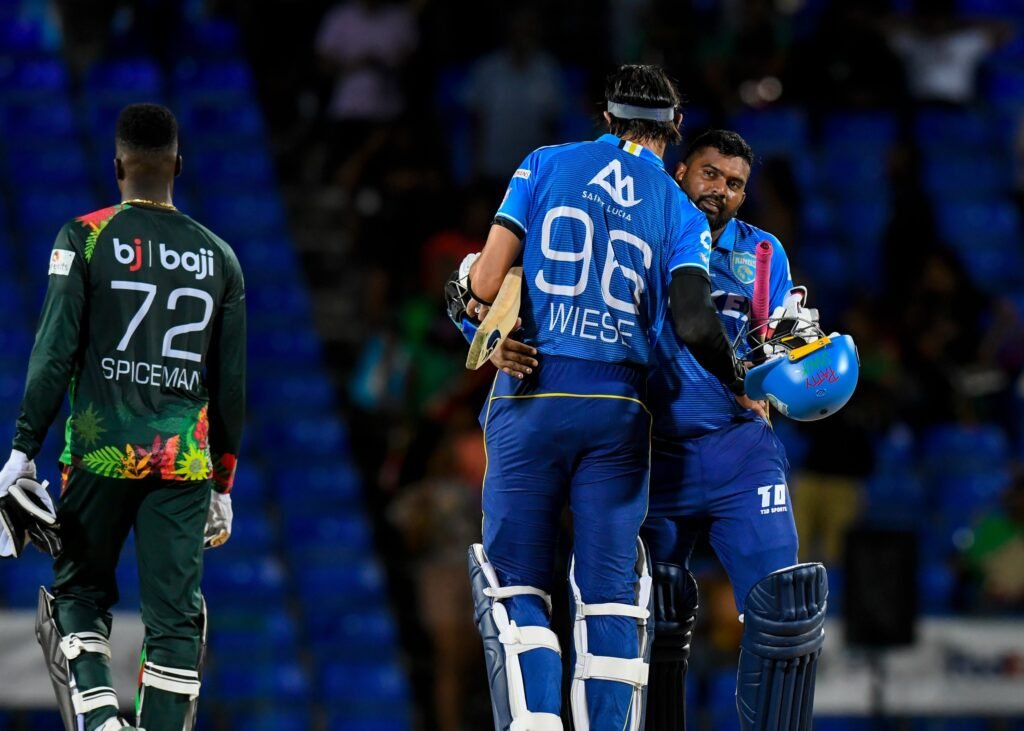 Image accompanying World Sports Guru coverage of Saint Lucia Kings vs St Kitts and Nevis Patriots.